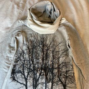 Cowl Neck ONE OF A KIND Handmade Sweatshirt